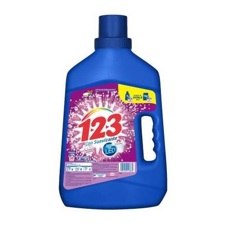 MEDIA CAJA DETERGENTE 123 CON SUAVIZANTE DE 4.65 LITROS CON 2 BOTELLAS - HENKEL - Envío Gratuito