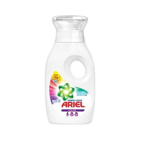 MEDIA CAJA DETERGENTE ARIEL COLOR POWER DE 500 ML CON 4 PIEZAS - PROCTER & GAMBLE - Envío Gratuito