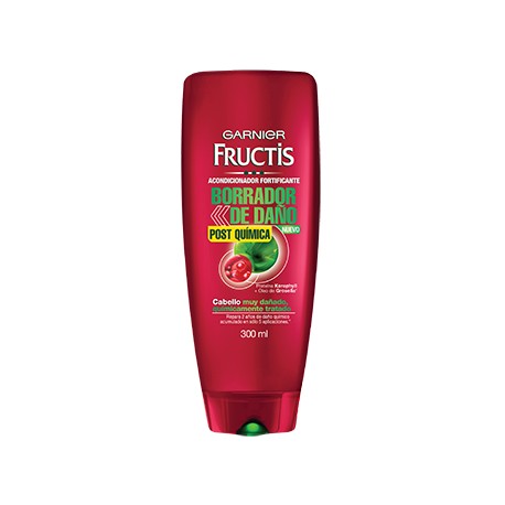 CAJA ACONDICIONADOR FRUCTIS BORRADOR DAÑO QUIMICO DE 300 ML CON 12 PIEZAS - GARMER - Envío Gratuito